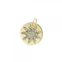 Medalla Eguzkilore Oro Bicolor 18mm