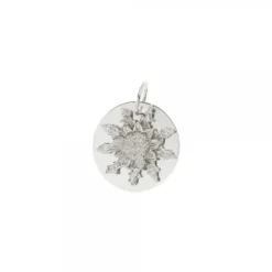 Medalla Eguzkilore Oro Blanco 15mm