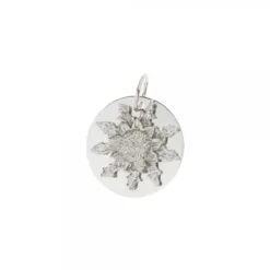 Medalla Eguzkilore Oro Blanco 18mm