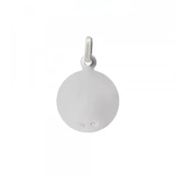 Medalla Mini Virgen Blanca Plata 17mm