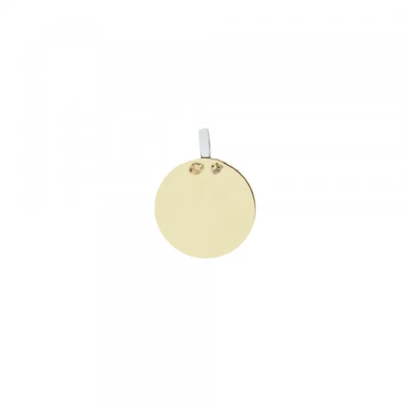 Medalla Oro y Eguzkilore Oro Blanco 14mm