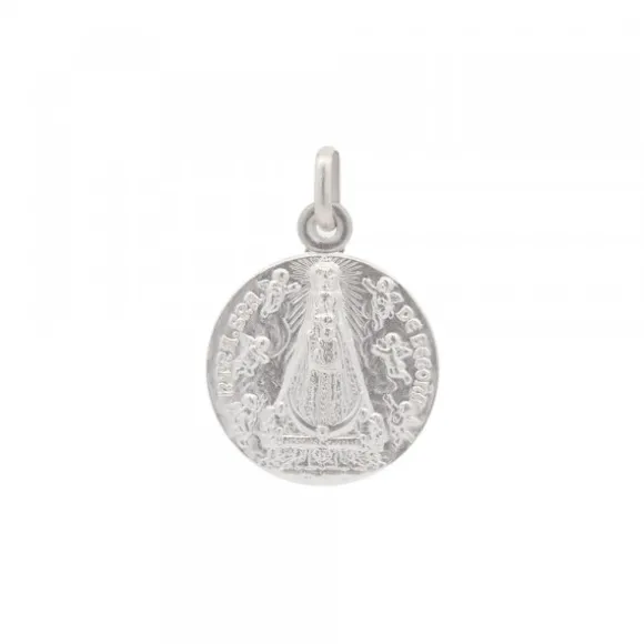 Medalla Virgen Begoña Plata Mate 17mm