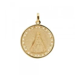 Medalla Virgen de Begoña de Plata Dorada Personalizable