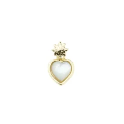 Mini Colgante Corazón y Eguzkilore Plata Dorada