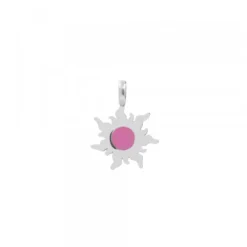 Mini Colgante Mountain Plata Esmalte Rosa