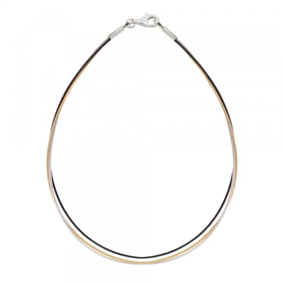 Pack Colgante Ama Cuadrado Lámina de Oro y Cable Acero