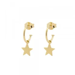 Pack Colgante y Pendientes Estrella de Plata Dorada