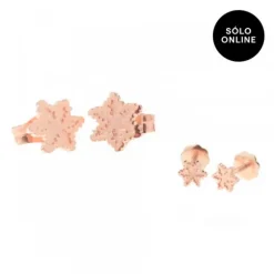 Pack Dúo Pendientes Eguzkilore Oro Rosa