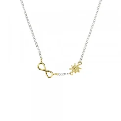 Pack Madre e Hija Gargantilla Infinito Eguzkilore de Plata Dorada