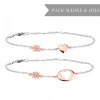Pack Madre e Hija Pulsera Corazón Eguzkilore de Plata Rosa