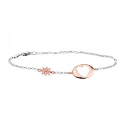 Pack Madre e Hija Pulsera Corazón Eguzkilore de Plata Rosa
