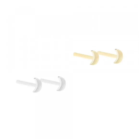 Pack Piercings Media Luna Plata 4 Uds