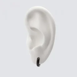 Pendientes Aro Acero Negro Fino 13mm