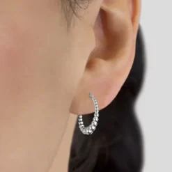 Pendientes Aro con Bolitas Plata 15mm