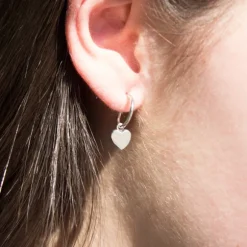 Pendientes Aro Corazón Plata