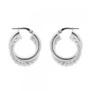 Pendientes Aro Doble Entrelazados de Plata 20mm