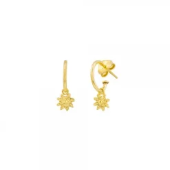 Pendientes Aro Eguzkilore Dorados 10mm