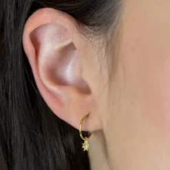 Pendientes Aro Eguzkilore Dorados 10mm