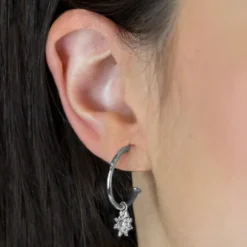 Pendientes Aro Eguzkilore Plata 20mm