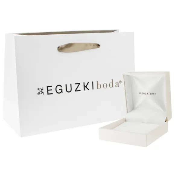 Pendientes Aro Eguzkilore Oro Blanco y Diamantes