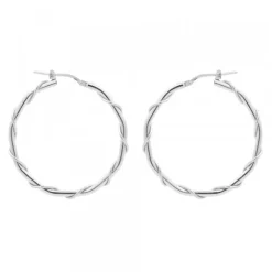 Pendientes Aro Enredado Plata 33mm