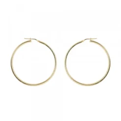 Pendientes Aro Grande Plata Dorada 45mm