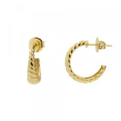 Pendientes Aro Grecia Plata Dorada 20mm