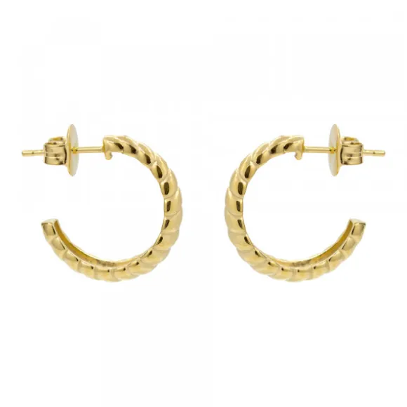 Pendientes Aro Grecia Plata Dorada 20mm