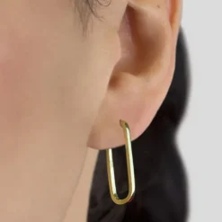 Pendientes Aro Hoop Plata Dorada 30mm