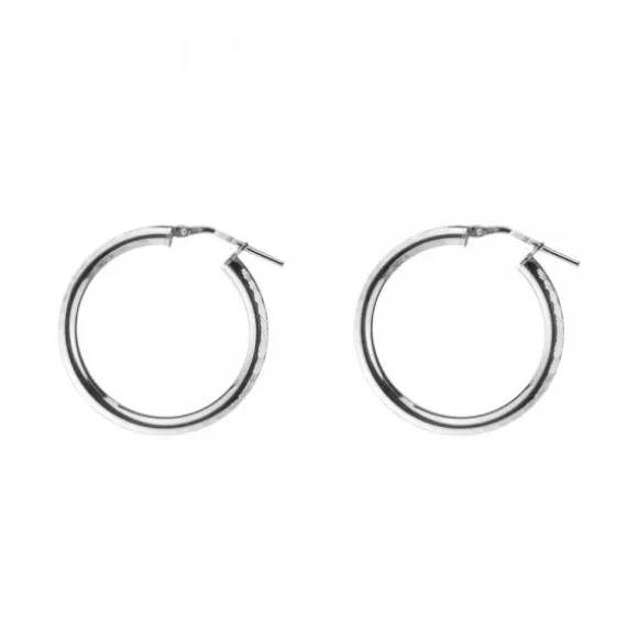 Pendientes Aro Martelé Plata 30mm