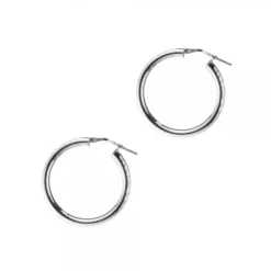 Pendientes Aro Martelé Plata 30mm