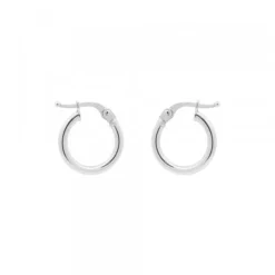 Pendientes Aro Oro Blanco 18kt.
