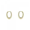 Pendientes Aro Oval Plata Dorada 17mm