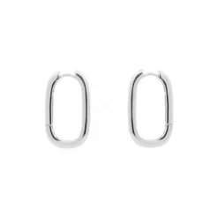 Pendientes Aro Oval Plata 22mm