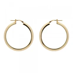 Pendientes Aro Plata Dorada 30mm