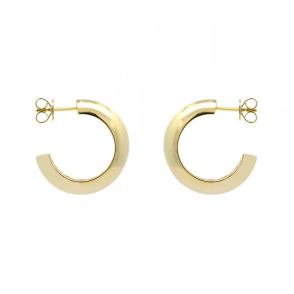 Pendientes Aro Plata Dorada 18mm