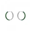 Pendientes Aro Plata y Circonitas Verdes