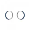 Pendientes Aro Plata y Circonitas Azules