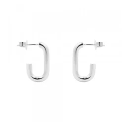 Pendientes Aro Rectangular Plata 19mm