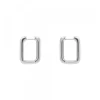 Pendientes Aro Rectangular Plata 18mm