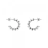 Pendientes Aro Relieve Plata 12mm