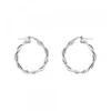 Pendientes Aro Trenzado Plata 25mm