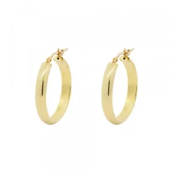 Pendientes Aros Plata Dorada 24mm