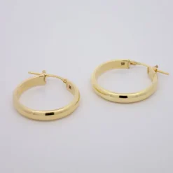 Pendientes Aros Plata Dorada 24mm