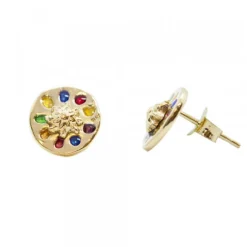 Pendientes Arrue Plata Dorada 11mm