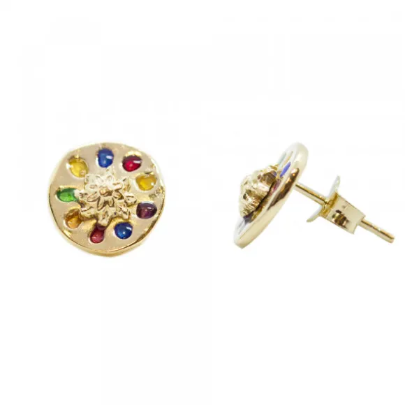 Pendientes Arrue Plata Dorada 11mm