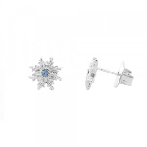 Pendientes Basic Colors Plata y Circonita Azul