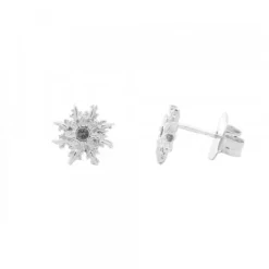 Pendientes Basic Colors Plata y Circonita Negra