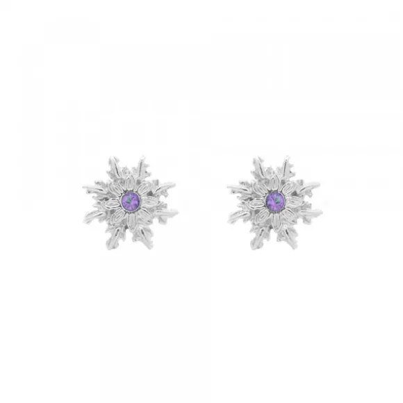 Pendientes Basic Colors Plata y Amatista