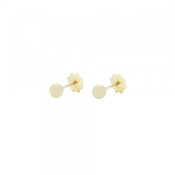 Pendientes Bebé Bola Oro Amarillo 3mm